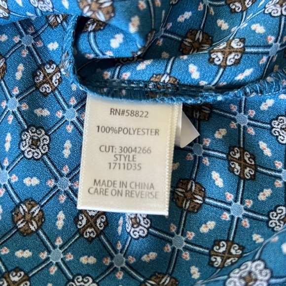 Boho Medallion Patterned Ruffled Sleeve Blouse in Teal | M - Picture 4 of 7